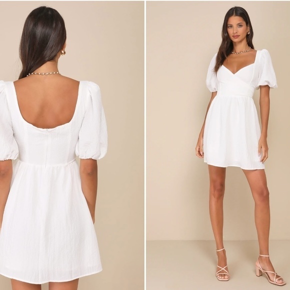 LULU's Bachelorette Engagement Bridal Shower Honeymoon Fit and Flare Mini Dress - Picture 4 of 4